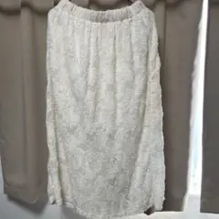 ホワイトレースタイトスカート