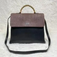 【美品】ロエベ ショルダーバッグ 2way ベラスケス ツイスト金具 バイカラー