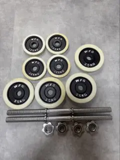 WFG ダンベルプレート 2.5kg×4枚 1.25kg×2枚　シャフト