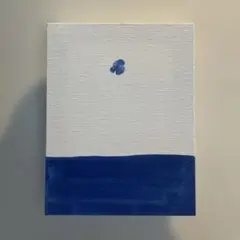 青と白の抽象画 キャンバス　一番星