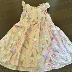 アイスクリームプリント ノースリーブワンピース 110cm