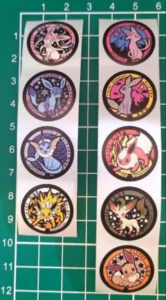 【ポケモン】ポケふた　ポケモンシール　ブイズ9点セット