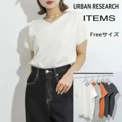URBAN RESEARCH Vネック Tシャツ Freeサイズ ホワイト