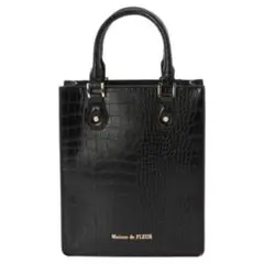 Maison de FLEUR クロコスクエアトートバッグ