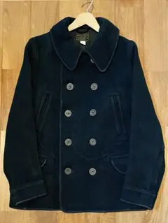 美品 RRL コーデュロイ Pコート ヴィンテージ 加工レザーパッチ 美品 RRL コーデュロイ Pコート ヴィンテージ 加工レザーパッチ