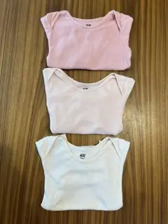 H&Mオーガニックコットンボディスーツ　半袖3枚