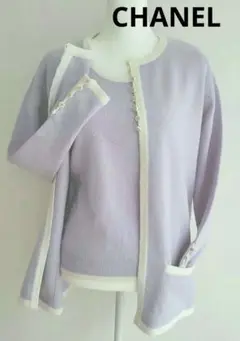 CHANEL カシミア100% ミドルロング丈 アンサンブル
