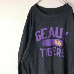 USA古着 lsu オーバーサイズ サーマル ロンT