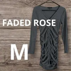 匿名配送✨FADED ROSE グレー Vネック M
