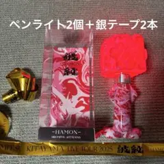 北山宏光 波紋 ペンライト2個セット 銀テープ（金色）2本付き