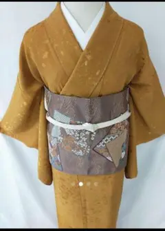 未使用！袷　正絹　色無地　着物単品