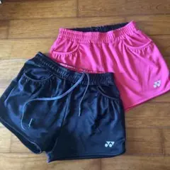 ヨネックス パンツ 黒 ピンク 2枚セット
