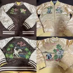 【ディズニー年代物】バンビ刺繍スカジャン　グリーン ディズニー年代物】バンビ刺繍スカジャン グリーン - メルカリ