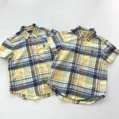 ラルフローレン　トップス　チェック柄　シャツ　２点まとめ売り　100