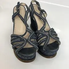 PRADA プラダ デニム サンダル 靴 ブルー レディース ブランド
