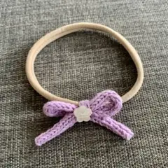 petit main リボン付き ヘアバンド パープル プティマイン ベビー