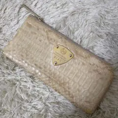 アタオ リモ パイソン リュクス 長財布 シャンパンカラー 金箔 ゴールド金具