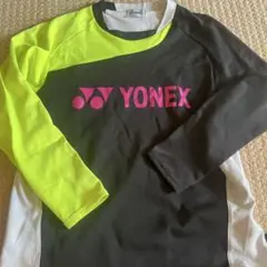 YONEX 長袖ウェア Sサイズ 黒/黄緑