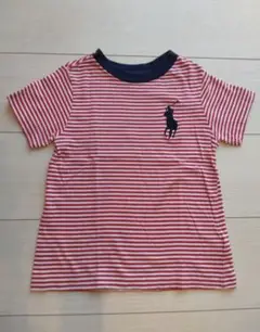 POLO RALPH LAUREN 赤白ストライプ Tシャツ 100cm