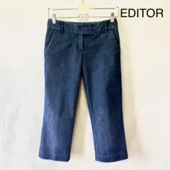 EDITOR ストレッチ クロップドパンツ パンツ 七分丈 エディター デニム