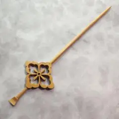 柘植 簪 かんざし 花 カタバミ クローバー つげ 木製 その3