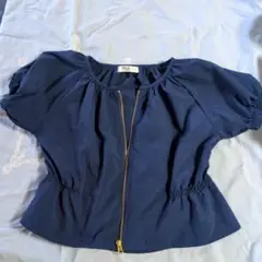 150cm 半袖パーカー　ネイビー