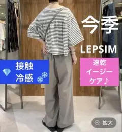 今季❤️LEPSIM 接触冷感❤️イージーケア、汗染み防止、UVカット ギャザー