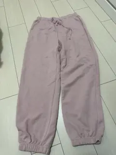 ピンク スウェットパンツ コットン混紡