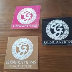 GENERATIONS　ロゴステッカー　３枚　スレや折れあり　ZK-4362