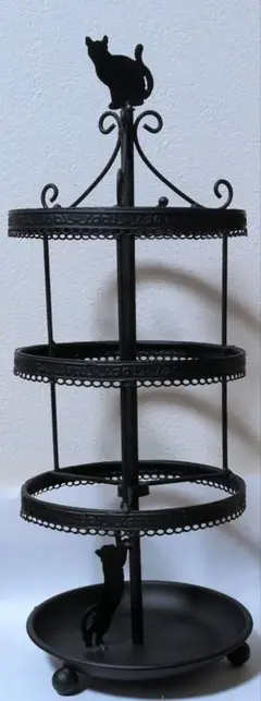 黒猫　回転アクセサリースタンド