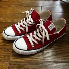 CONVERSE レッド ローカット スニーカー 24.5cm