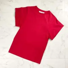 新品未使用 lot lamb スリーブTシャツ レッド サイズ36*NC758
