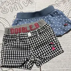 美品♡ミキハウスダブルビー♡スカート　パンツセット♡90