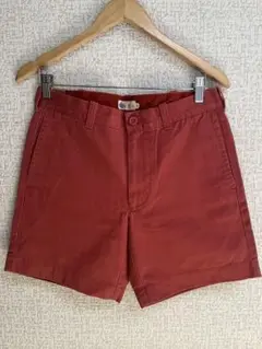 未使用　ジェイクルー　J.CREW カラーチノショートパンツ 30インチ　赤系