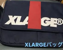 XLARGE ロゴ入りバッグ パソコンバッグ　ネイビー/レッド　中古品