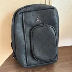 【中古品】JORDAN ワンショルダーバッグ ブラック 23ロゴ型押し