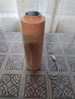 水筒 温度計付き　保温 保冷 500ml デジタル温度計付　魔法瓶（赤）