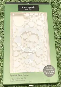 【ラスト1】katespade iPhone16ケース　ホワイトハート　先着順