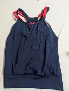 Reebok クロスストラップタンクトップ ネイビー/レッド