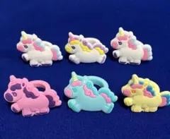 新品！ゆめかわユニコーンメルヘンラバーリング6個セット