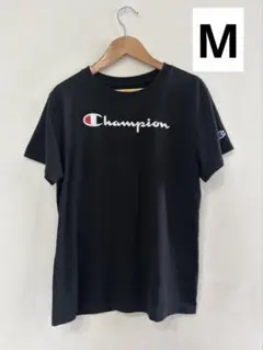 Champion ロゴTシャツ ブラック 黒 半袖 レディースS