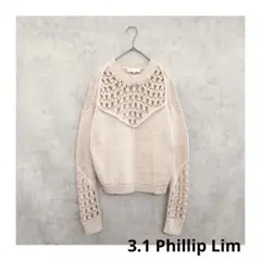 レア 超特価★ 3.1 Phillip Lim デコルテ メッシュ ニット 茶色
