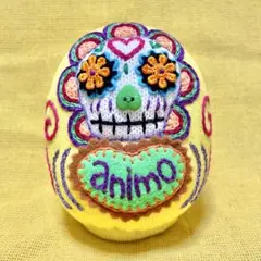 624【メキシカンスカル だるま animo】ぬいぐるみ置物