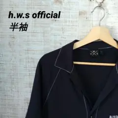 h.w.s official 半袖シャツ ブラック