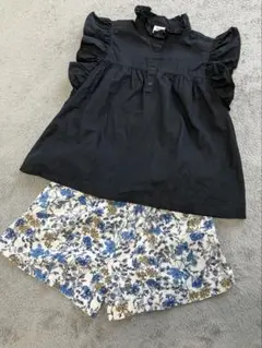 ALPHA LAbEL シャツ　branshes ショートパンツセット 130