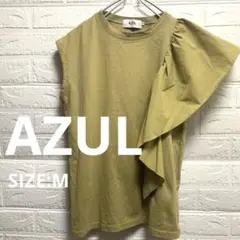 AZUL片側フリルノースリーブTシャツ　Mサイズ