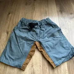 グルービーカラーズ✳︎ハーフパンツ 青茶色