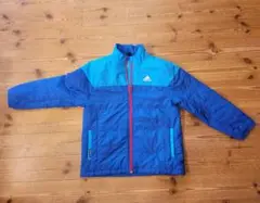 adidas ナイロンジャケット 140cm 青/水色