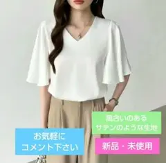 フレアスリーブブラウス シフォンブラウス