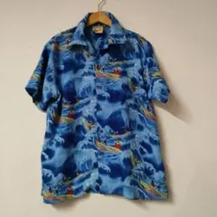 THE Garment Piece ディズニーアロハシャツ 水色 メンズL程